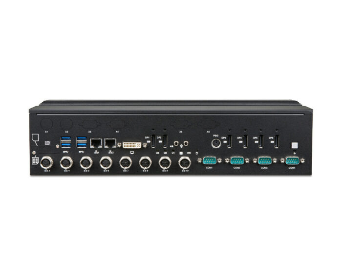 AVA-5500 Series: Rugged, fanless AIoT platform with embedded NVIDIA Quadro® graphics processor for real-time video/graphics analysis - Front I/O