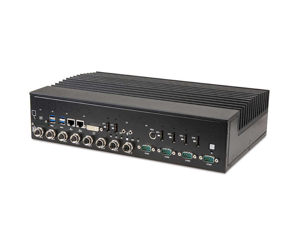 AVA-5500 Series: Rugged, fanless AIoT platform with embedded NVIDIA Quadro® graphics processor for real-time video/graphics analysis