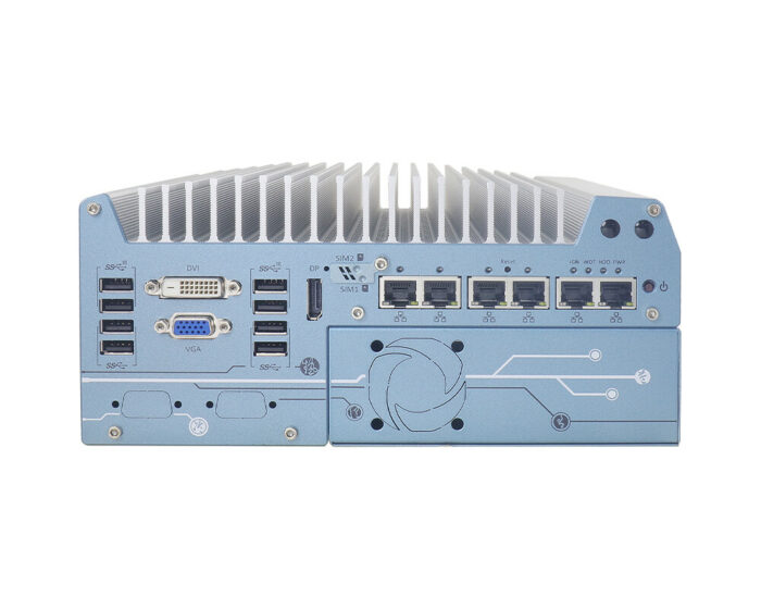 Nuvo-7000DE: Robuster lüfterloser Embedded PC mit Intel® Core™/ Pentium®/ Celeron® CPUs 8th/9th Gen - MIL-STD-810G - front