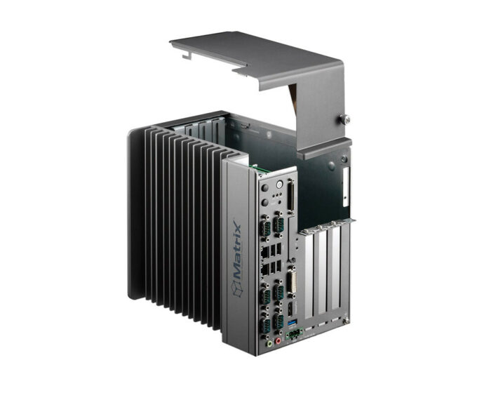 MXC-2300 Series - Fanless, expandable embedded computer with PCI/PCIe slots withIntel® Atom™ E3845 CPU - top