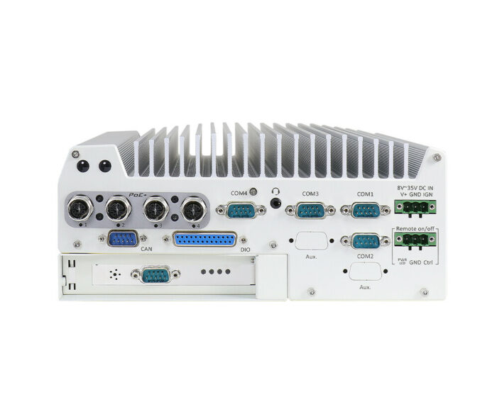 Nuvo-7250VTC Serie: Fahrzeugtauglicher lüfterloser Embedded PC mit Intel® Core™ 8th/9th Gen CPUs und Notstrommodul - back