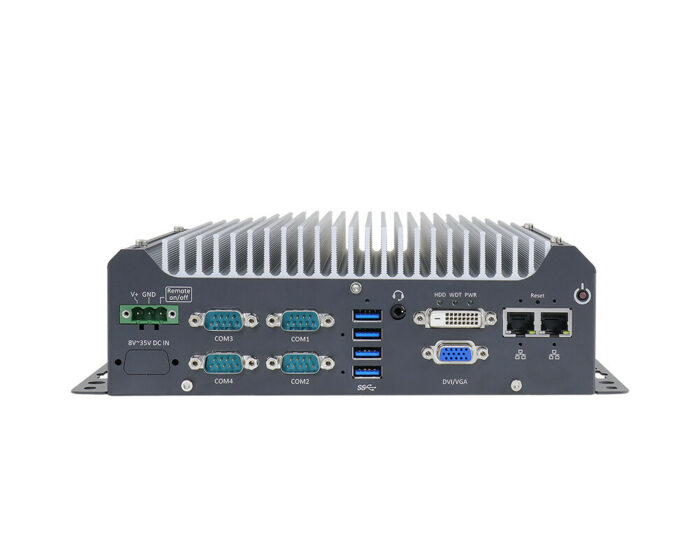 Nuvo-7501 Series - Fanless Embedded PC with Intel® Core™ i7/i5/i3 8th/ 9th Gen and MIL-STD-810G - Nuvo-7505D - front