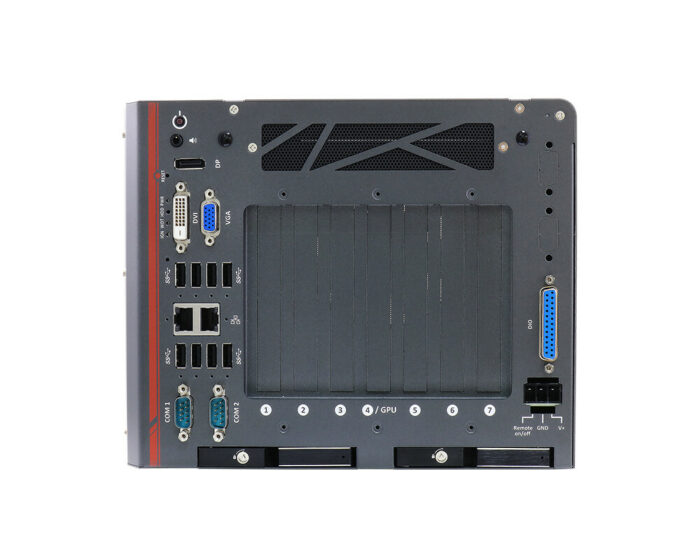 Nuvo-8034: Rugged Embedded PC with Intel® Xeon®/ Core™ 8th/9th Gen CPUs and 7x PCIe/PCI slots - front