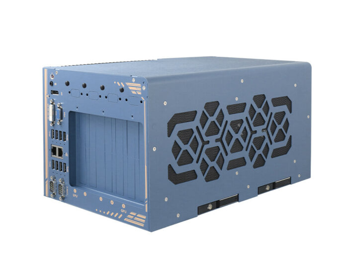 Nuov-8208GC: Industrial-grade edge AI platform with Intel® Xeon®/ Core™ 9th/8th Gen CPUs and NVIDIA® GPU support - side