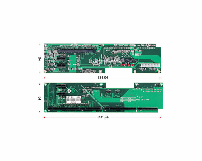 PBPE-06V - Vertikale PICMG 1.3 Backplane mit sechs Steckplätzen