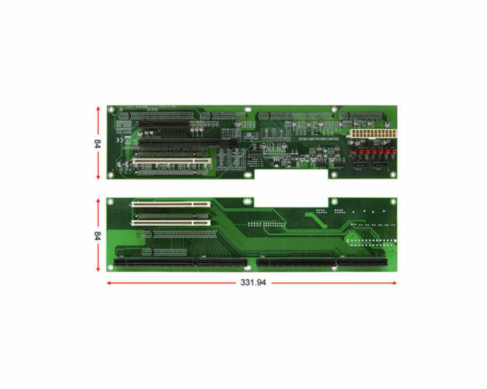 PBPE-06V3 - Vertikale PICMG 1.3 Backplane mit sechs Steckplätzen