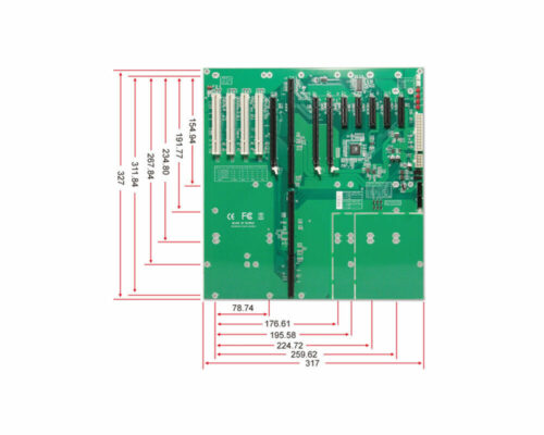 PBPE-13A4 - Industrial PICMG backplane with 13 slots