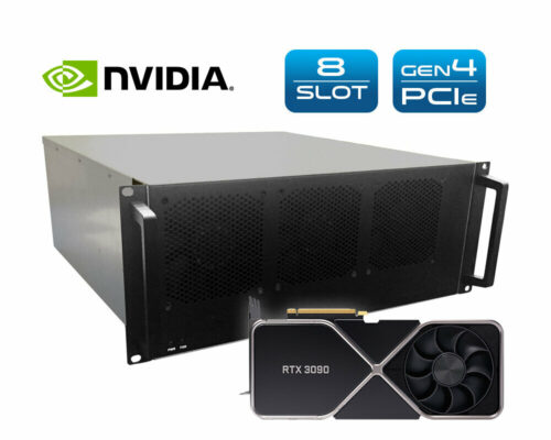 OSS Gen4 4HE Value-Box + RTX3090 - PCIe 4.0 Erweiterung mit bis zu 8 NVIDIA RTX-3090 GPUs