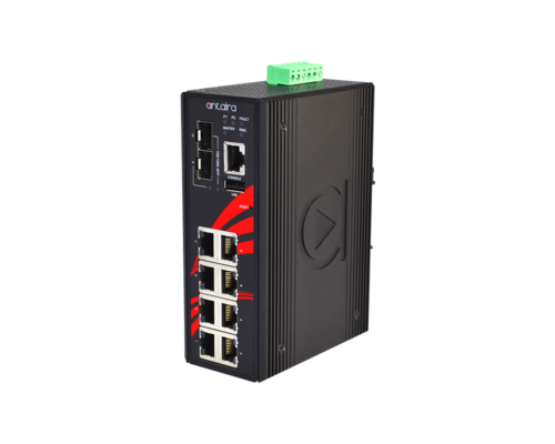 ANT LMP-1002G-SFP Serie - Industrielle Gigabit PoE+ Managed Ethernet Switches für widrige Bedingungen