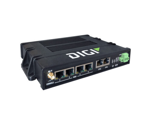 Industrieller serieller Server mit vier RS-232/422/485 Ports und Wi-Fi // Digi Part No.: EZ04-IA00-EXT