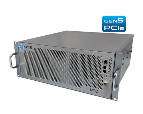 Gen5 4HE Pro GPU-Beschleuniger - 4HE-Rackmount-Erweiterung mit bis zu sechzehn PCIe 5.0-Steckplätzen (Teilnummer: OSS-PCIe5-4UP)