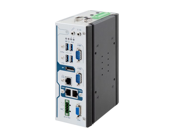 ARES-5320 - Lüfterloses DIN-Rail-Embedded-System mit Intel® Elkhart Lake Atom™-Prozessor - Front Left