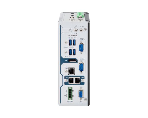 ARES-5320 - Lüfterloses DIN-Rail-Embedded-System mit Intel® Elkhart Lake Atom™-Prozessor - Front