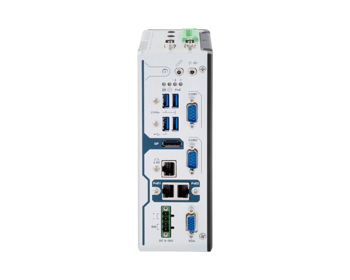 ARES-5320 - Fanless DIN rail embedded system with Intel® Elkhart Lake Atom™ processor - Front