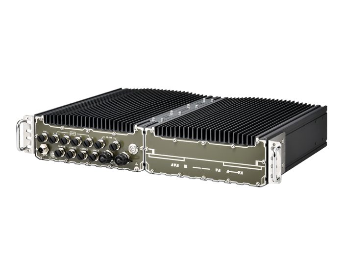 Lüfterloser und wasserfester IP69K Edge KI-Computer mit Intel® Core™ 14./13. Gen. CPU und NVIDIA® L4 GPU - Rackmount