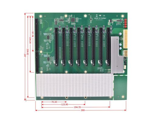 PBPE-09A-MT - Industrielle PICMG 1.3 Busplatine