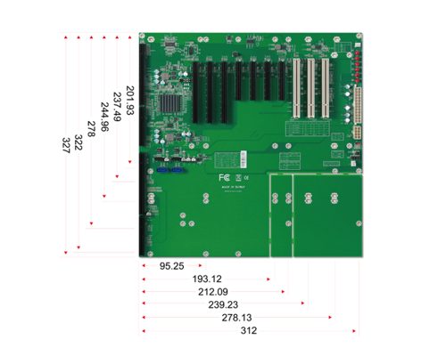 PBPE-11A3 - Industrielle PICMG 1.3 Busplatine