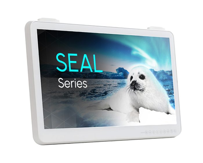 SEAL WMP-24T Aluminum Panel PC: Fanless medical aluminum panel PC with 23.8” display and 12th generation Intel® Core™ CPU